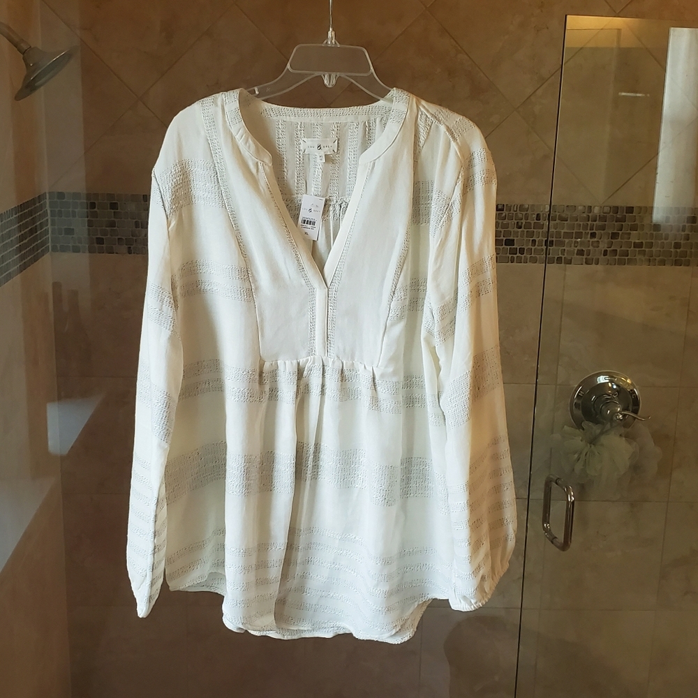 Loft by Lou and Grey Ivory Tunic Size XL